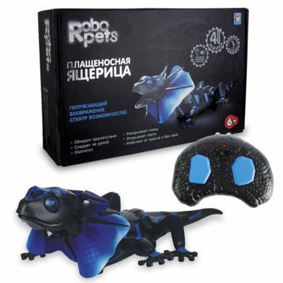 Плащеносная ящерица на инфракрасном управлении 1Тoy Т13655